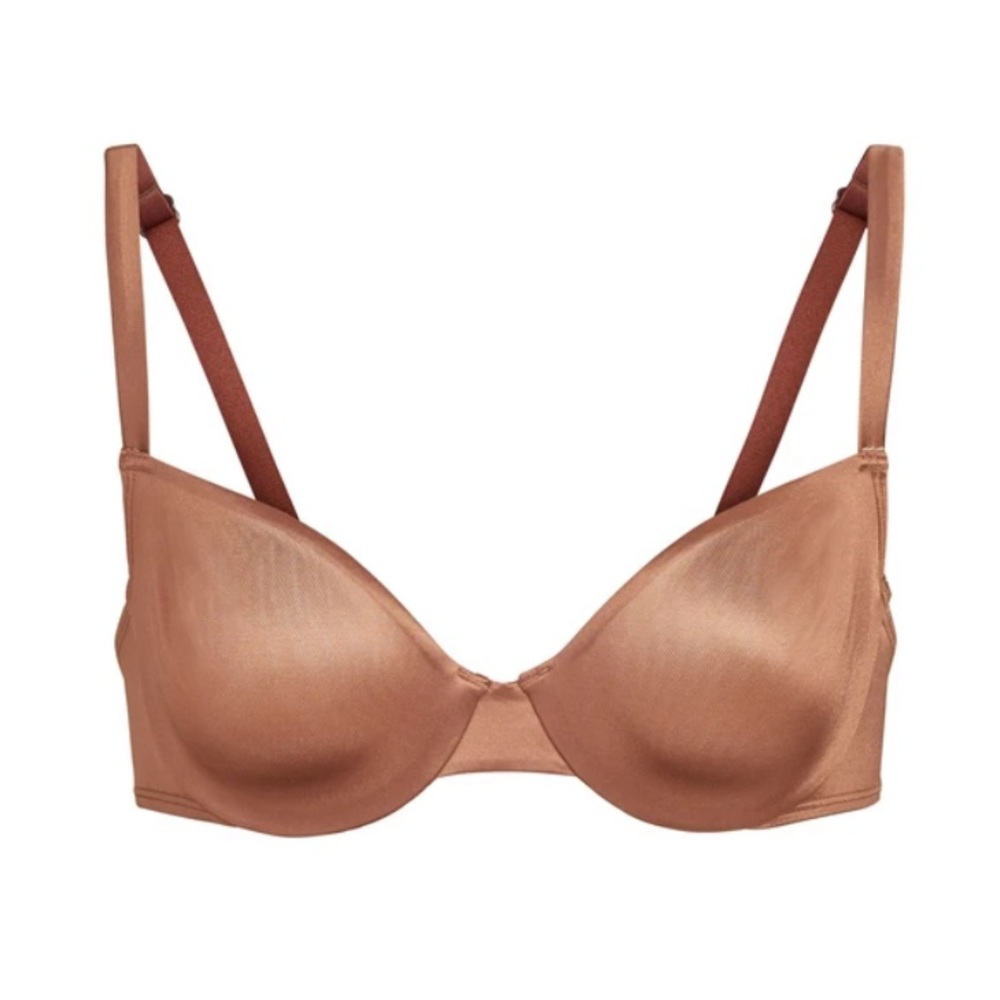 Skims NWOT stretch satin unlined underwire bra